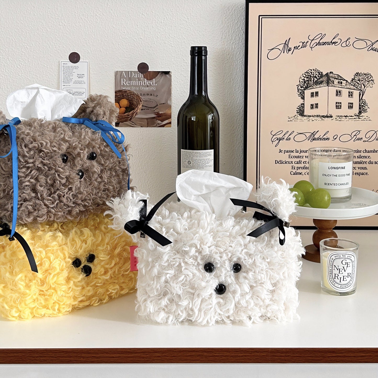 Doggy Plush Tissue Cover