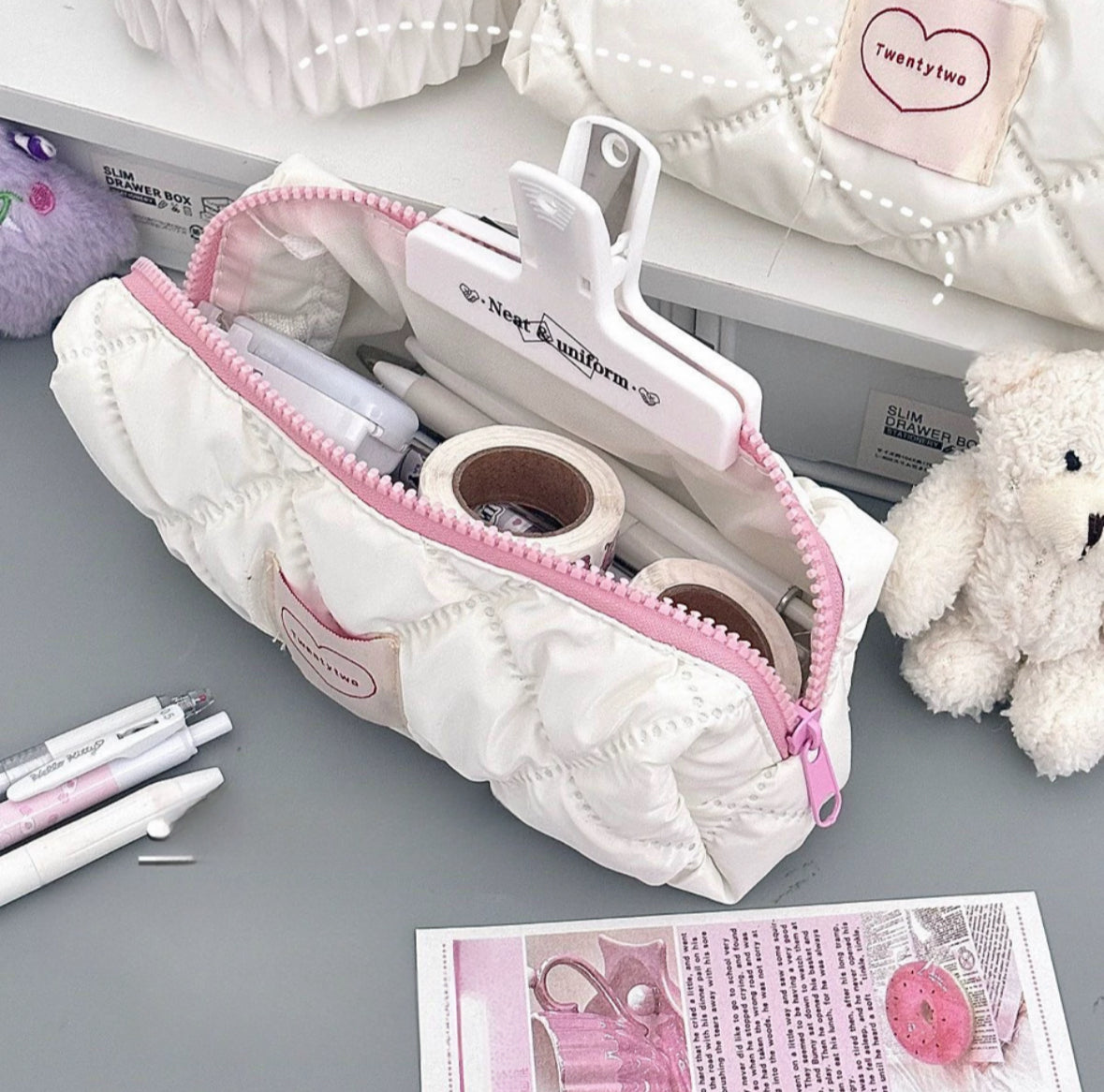 Puffy pencil bag