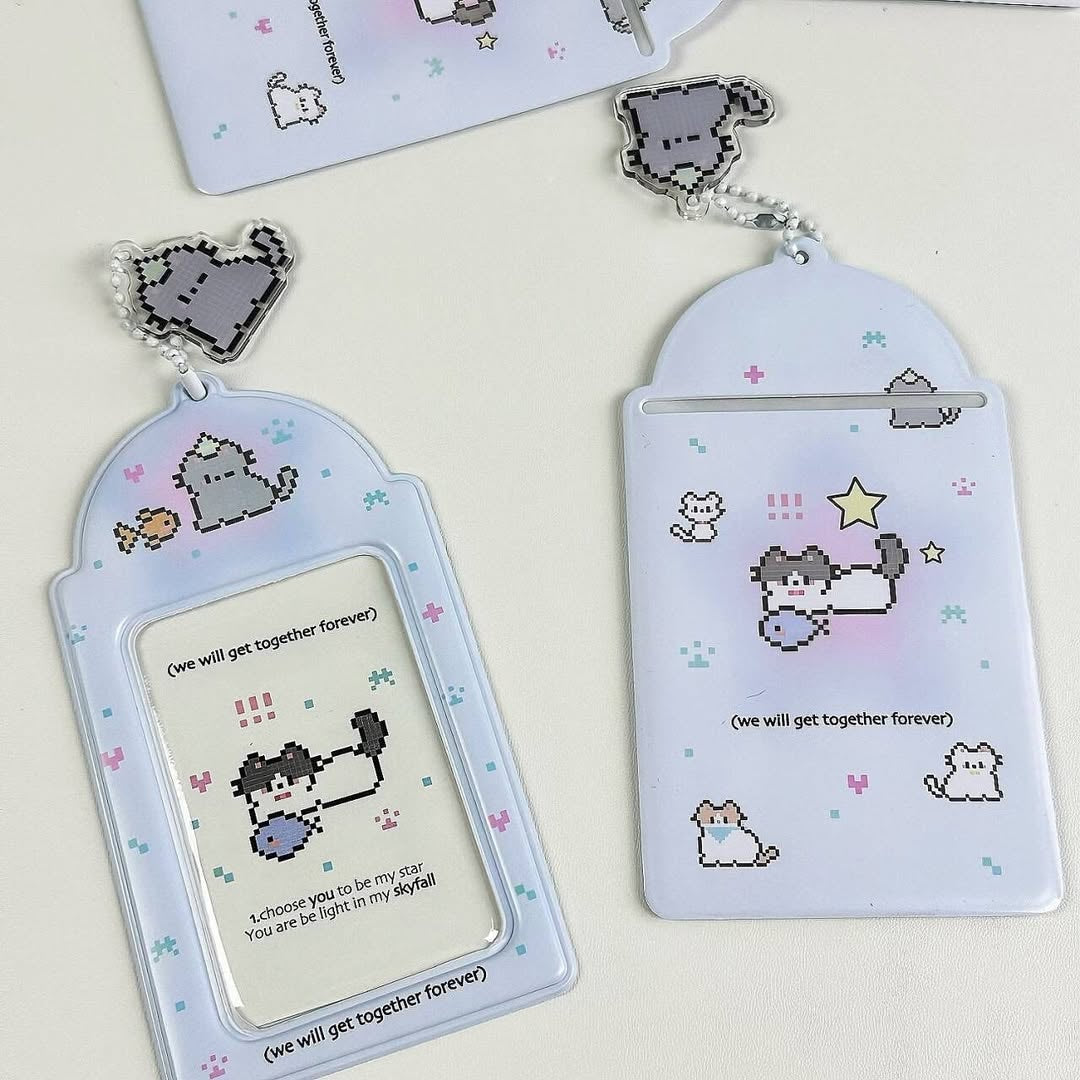 Cute Pixel Cat Card Sleeve