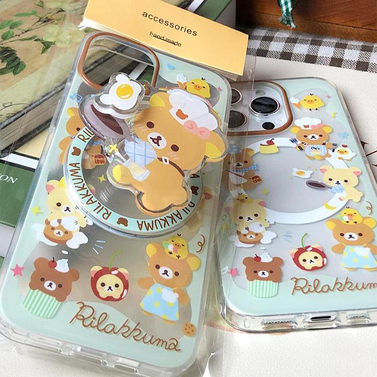 iPhone case featuring a playful design of a bear chef with kitchen utensils, showcasing a colorful and whimsical style perfect for cooking enthusiasts.