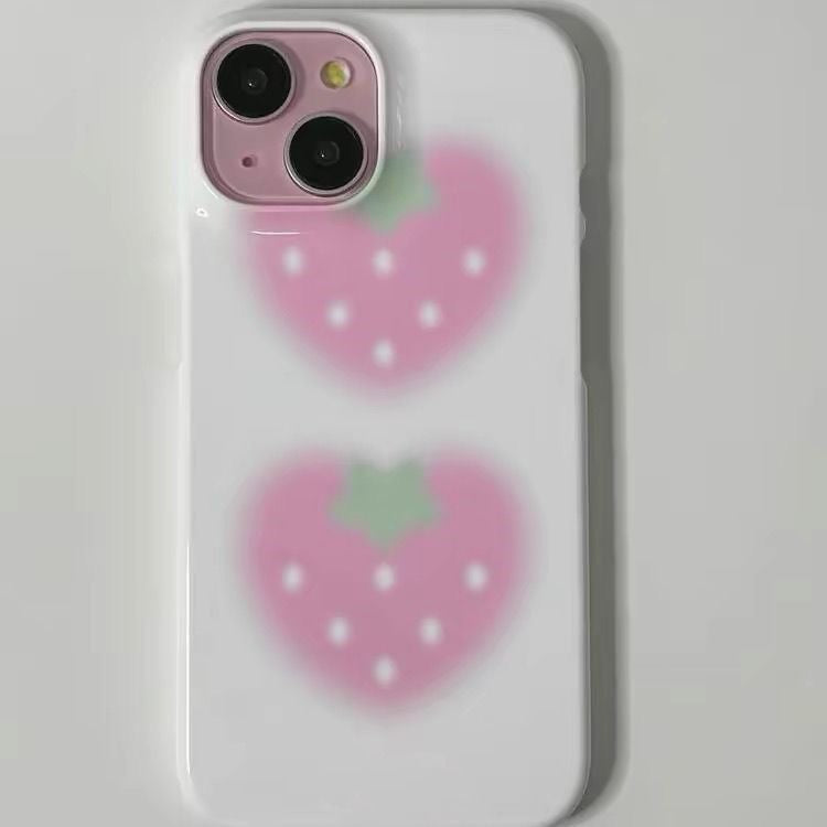 Strawberry hearts iPhone case š