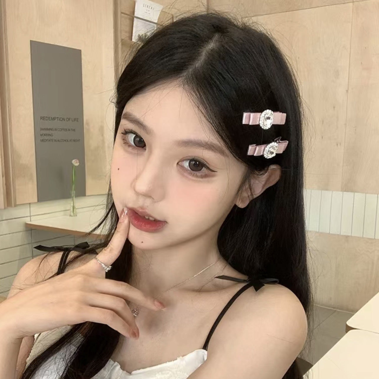 Cristal satin clip (set)