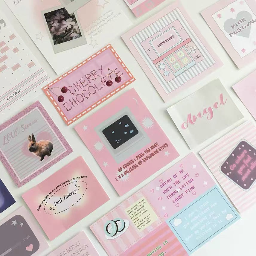 Pink style stickers pack