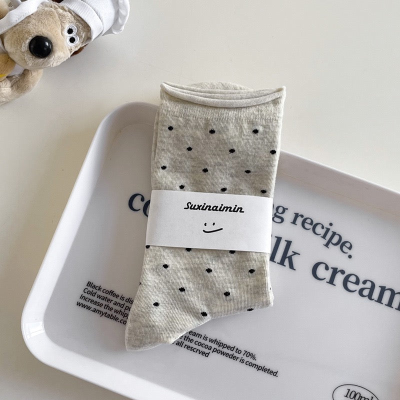 Milky dots Mid-Calf Socks 🥛
