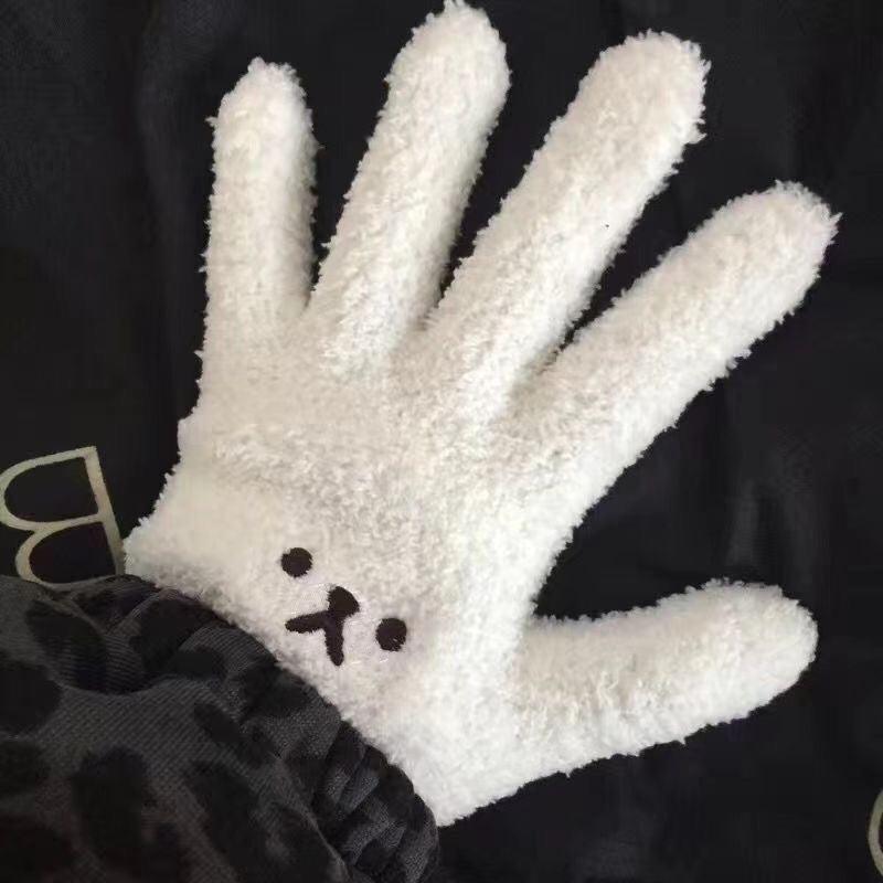 Cute bear couple gloves 🧸