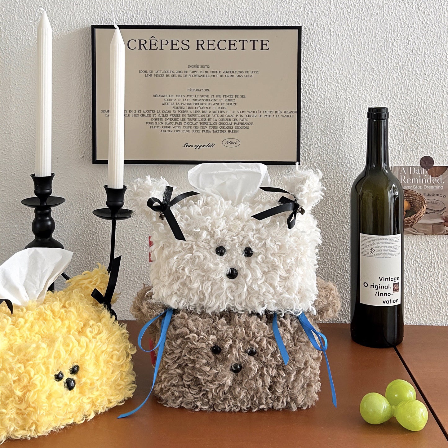Doggy Plush Tissue Cover