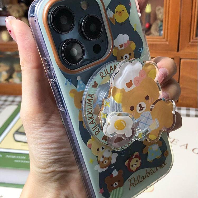 iPhone case featuring a playful design of a bear chef with kitchen utensils, showcasing a colorful and whimsical style perfect for cooking enthusiasts.