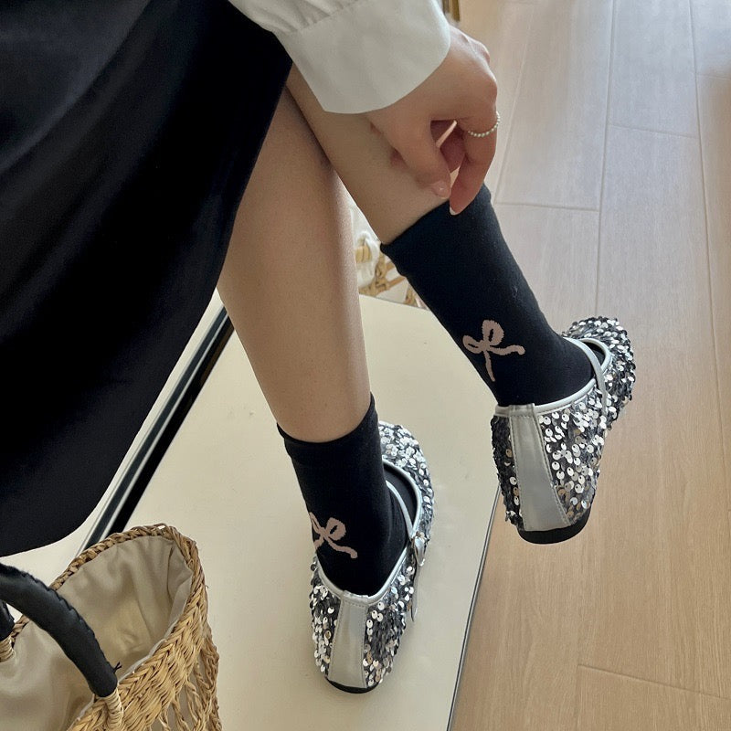 Ribbon secret Mid-Calf Socks 🔮