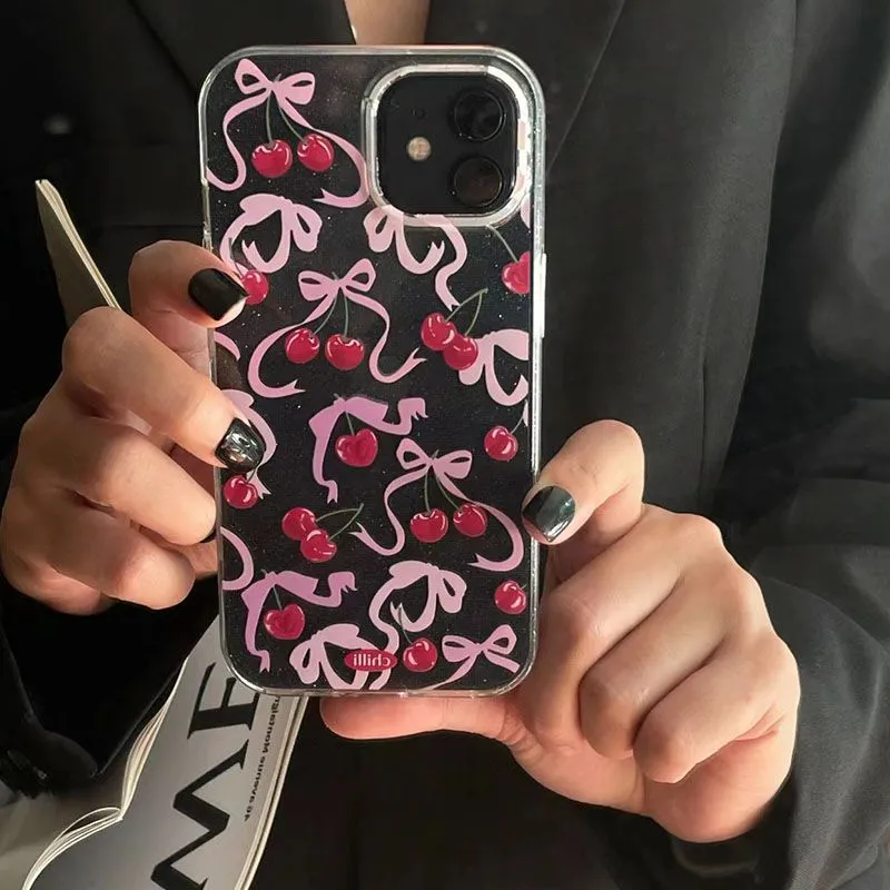 Cherry ribbons iPhone case š