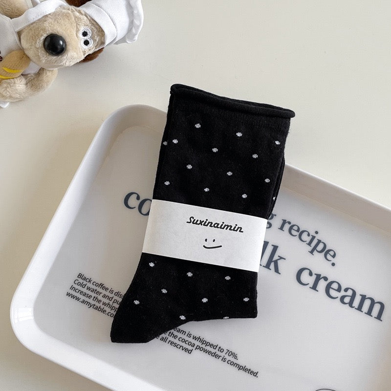 Milky dots Mid-Calf Socks 🥛