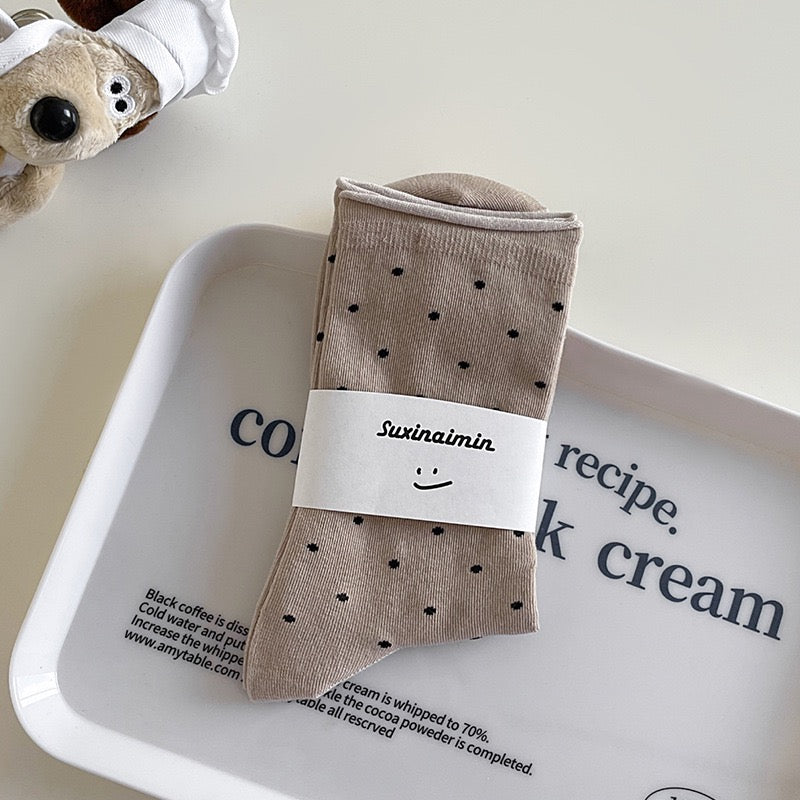 Milky dots Mid-Calf Socks 🥛