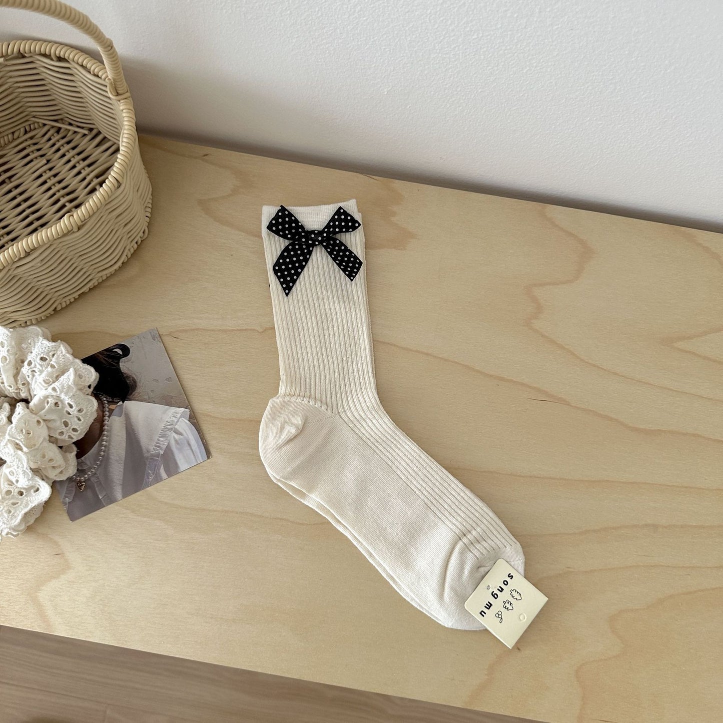Spring girl Mid-Calf Socks 🍒