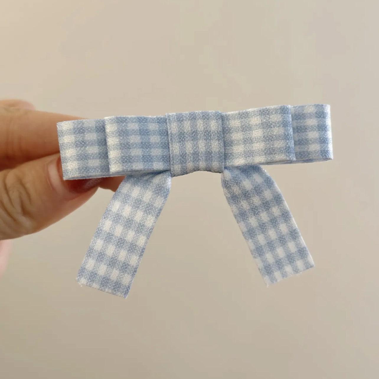 Plaid ribbon clip