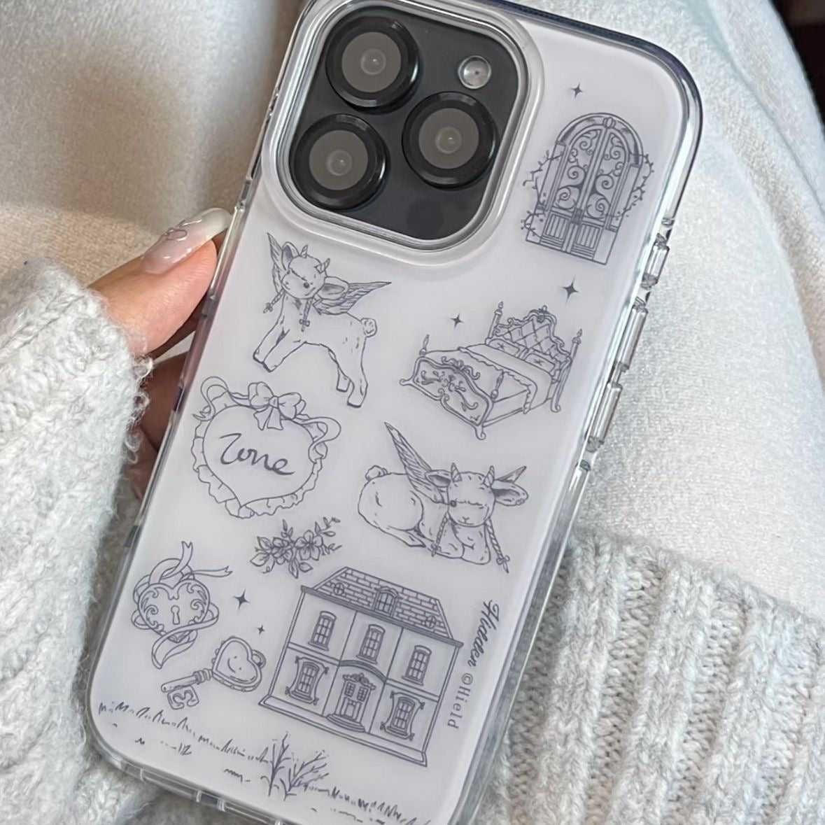 Peaceful sketch graffiti iPhone case π€