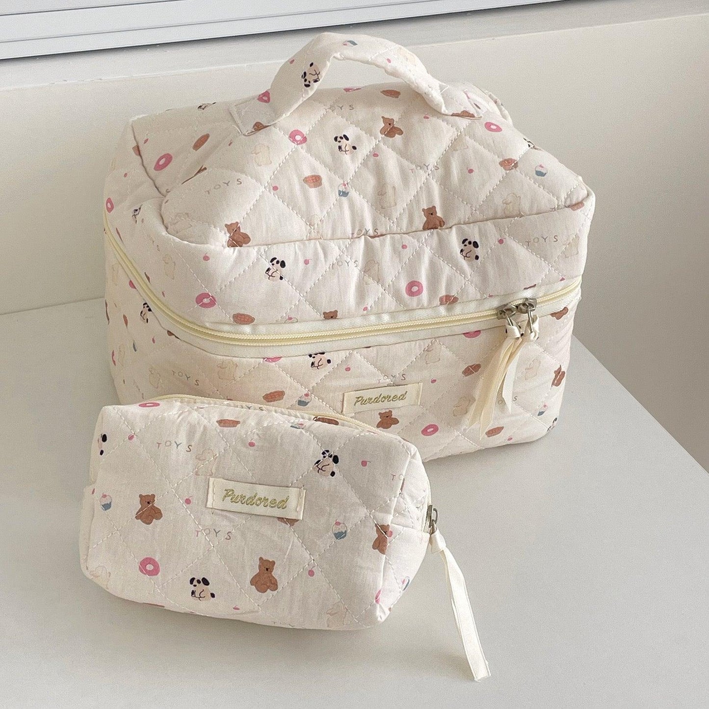 Donut & Bear cosmetic bag 🍩