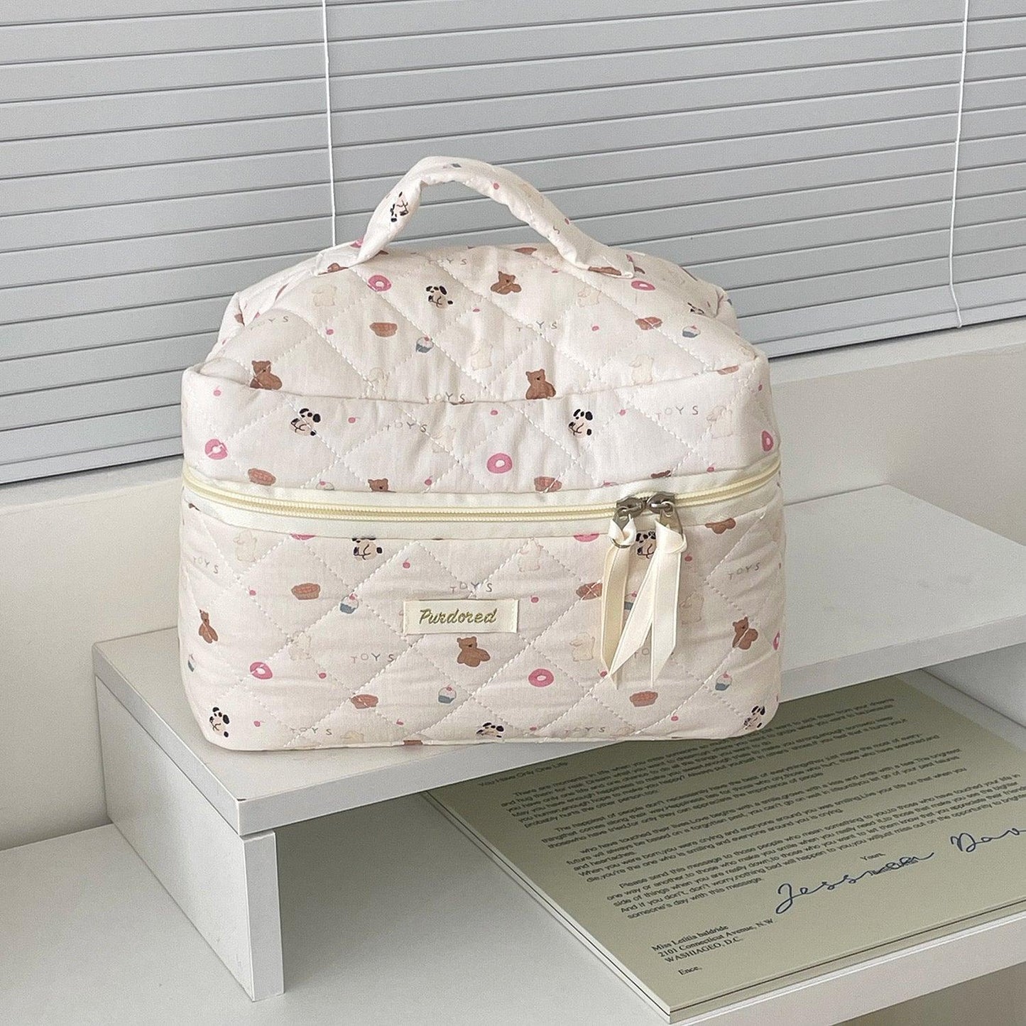 Donut & Bear cosmetic bag 🍩