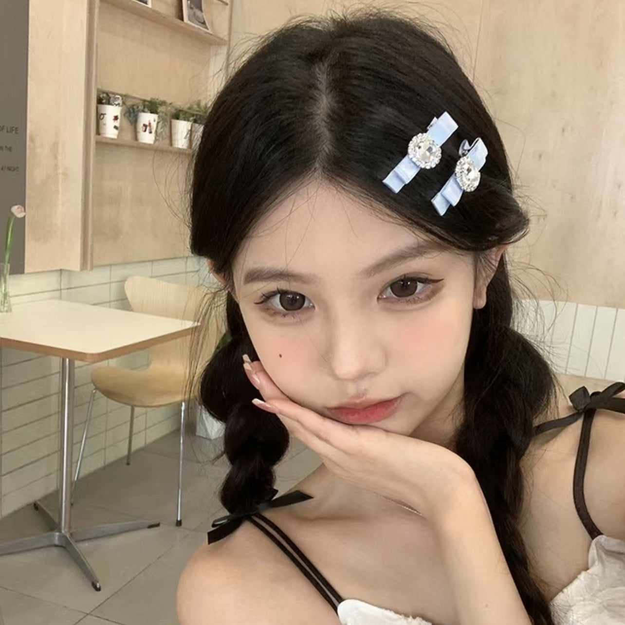 Cristal satin clip (set)