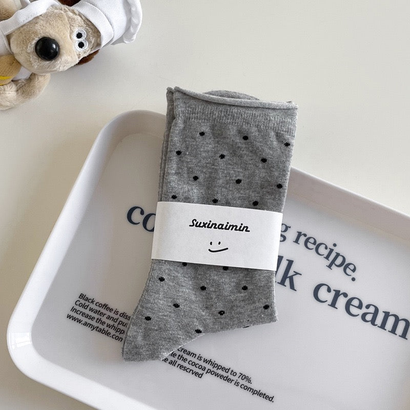 Milky dots Mid-Calf Socks 🥛