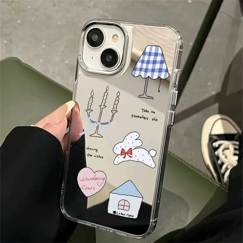 Mirror cute illustration iPhone case