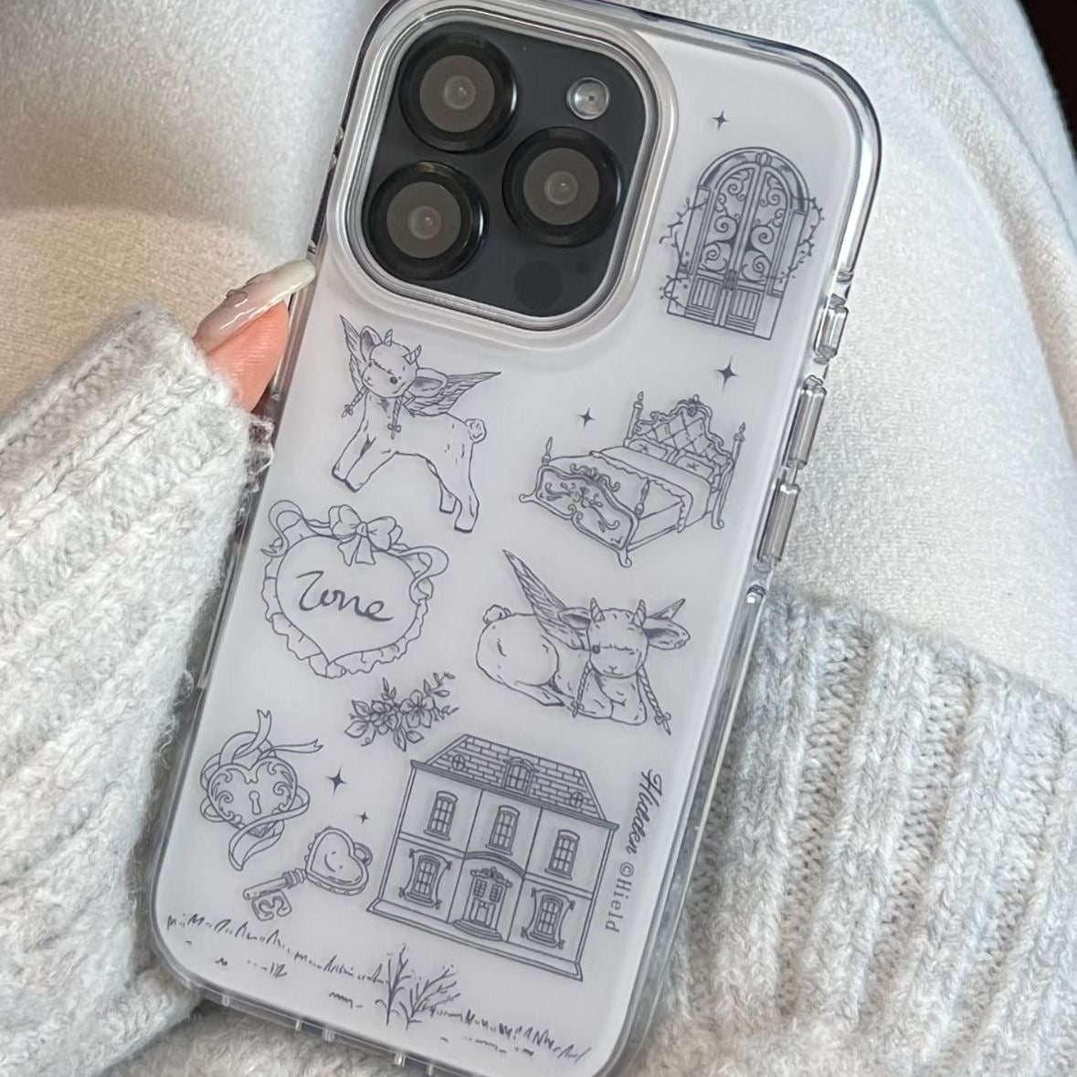Peaceful sketch graffiti iPhone case π€
