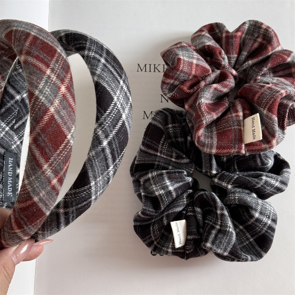 Plaid series scrunchies & headbands š¤