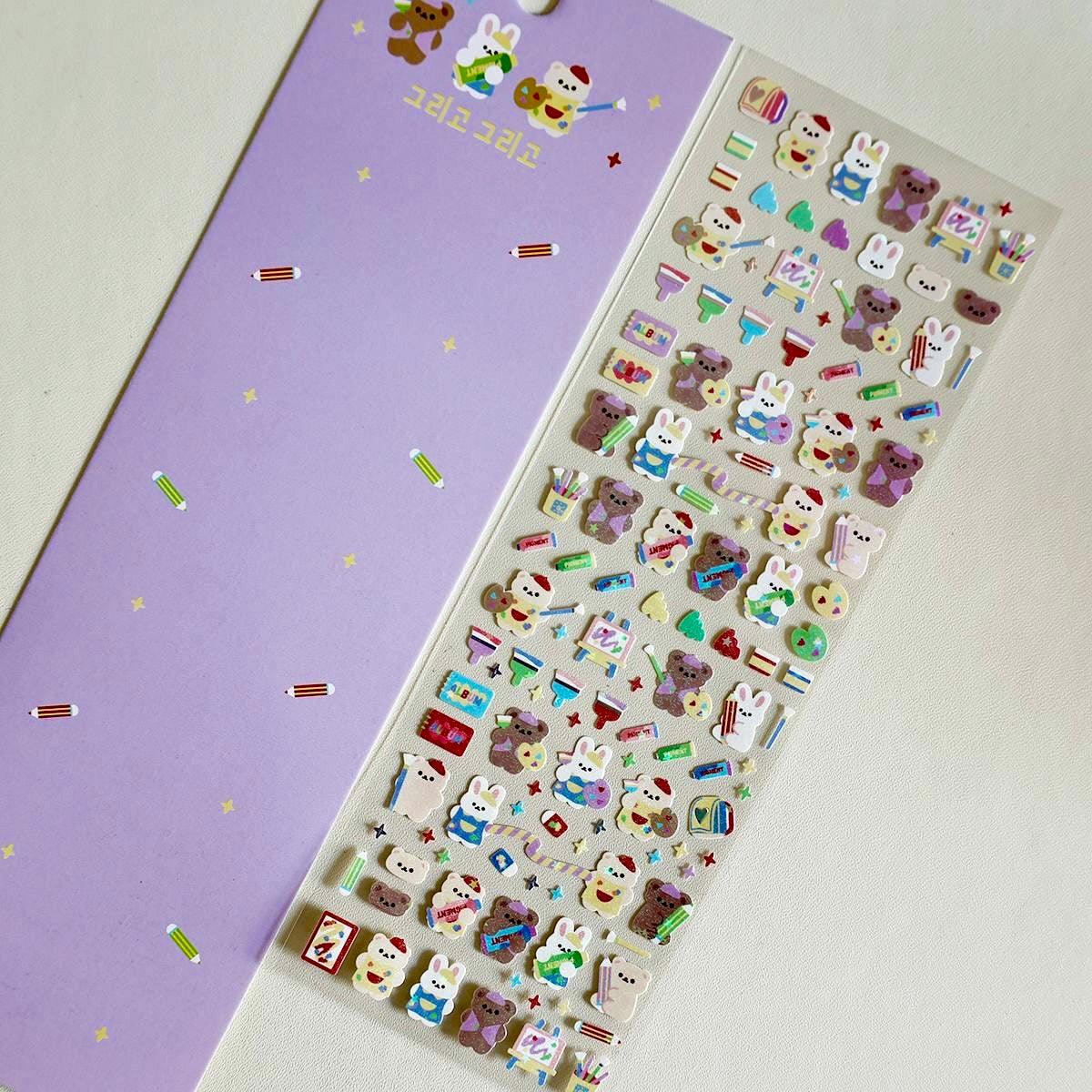 Cute bear large sticker pack 2️⃣