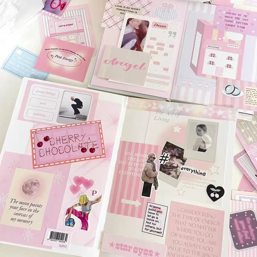 Pink style stickers pack