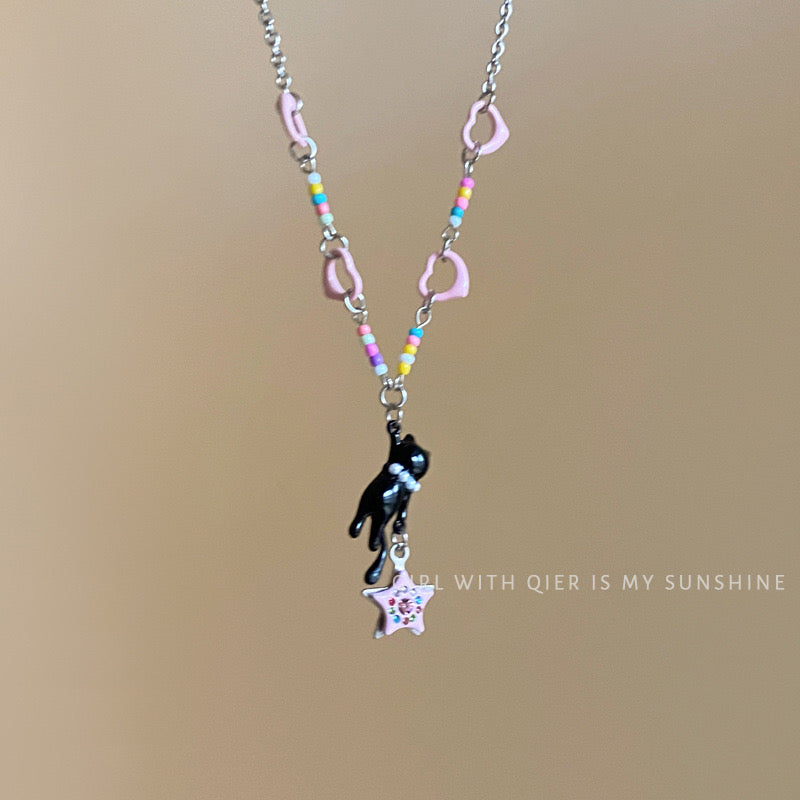 Y2K cat necklace/ cute necklace/ cute accessories