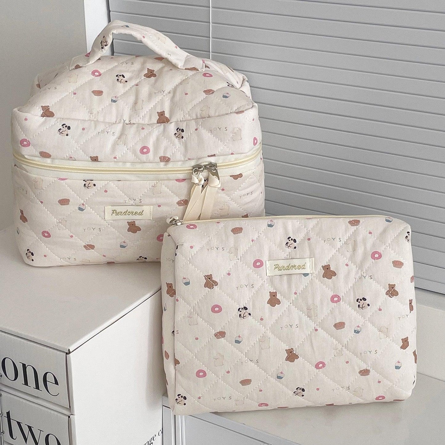 Donut & Bear cosmetic bag 🍩