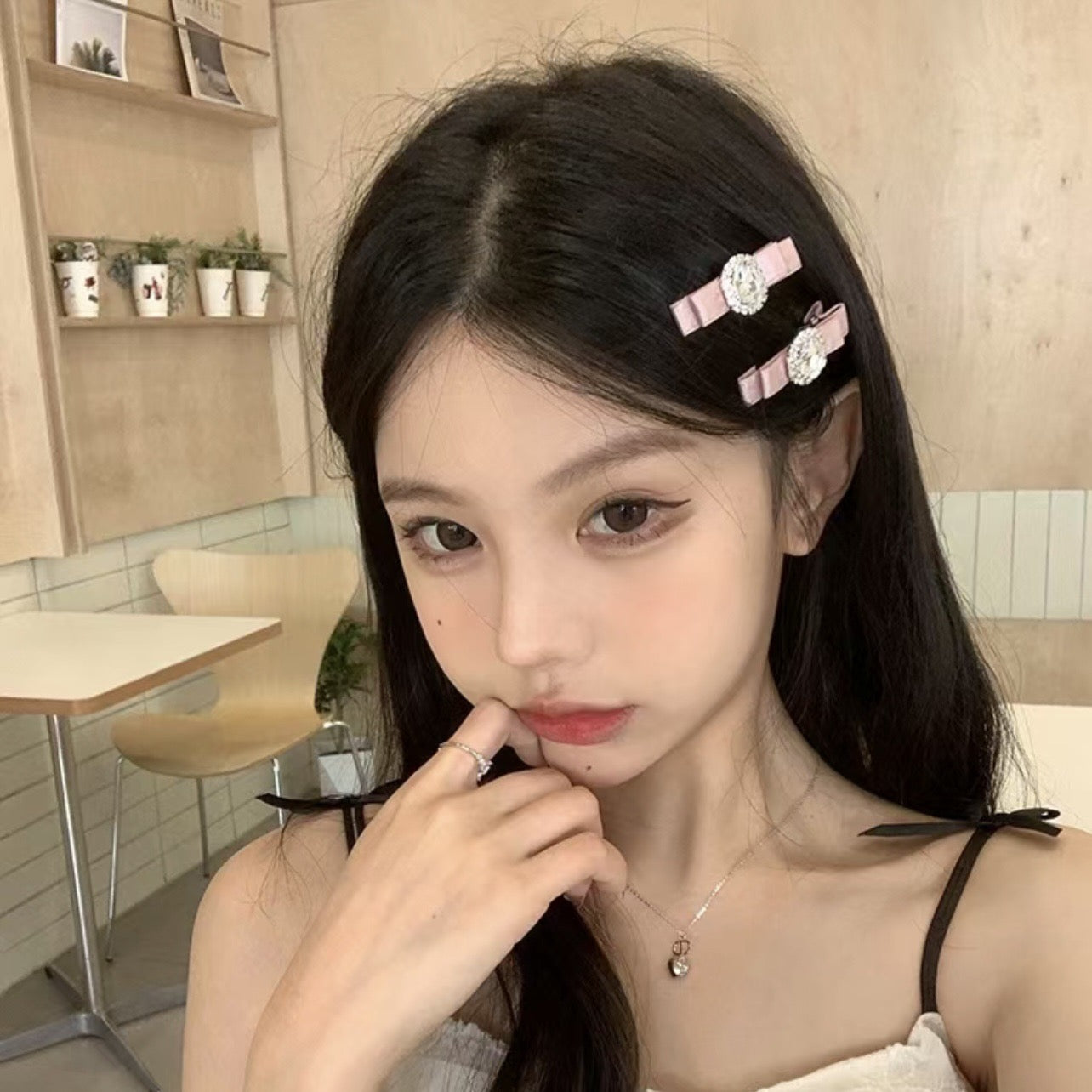 Cristal satin clip (set)