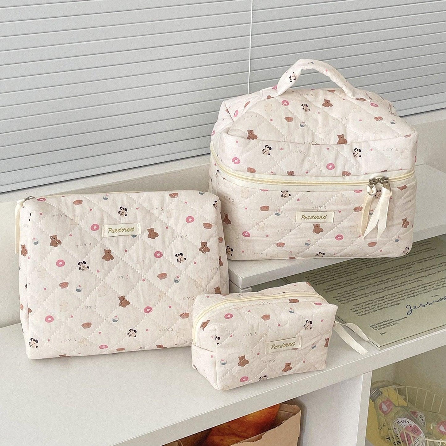 Donut & Bear cosmetic bag 🍩