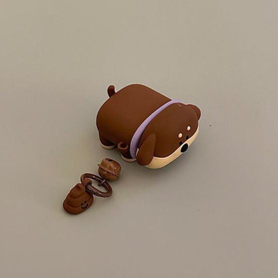 Who’s doggy is it? AirPods case with keychain featuring a fun dog design. Compatible with AirPods Pro 2, AirPods 3, and AirPods 4.