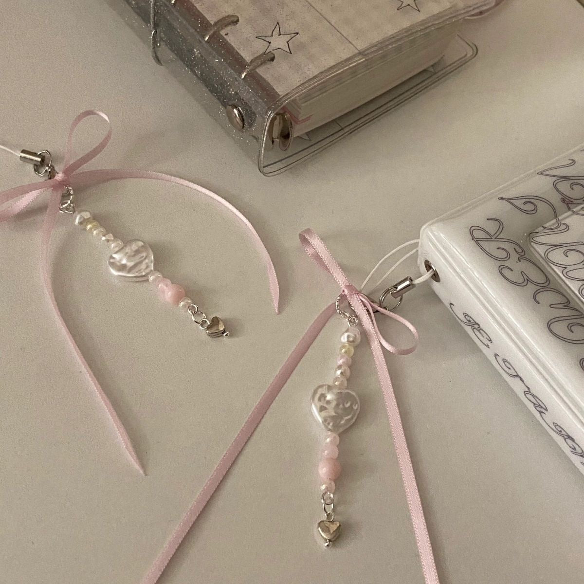 Ribbon heart charm