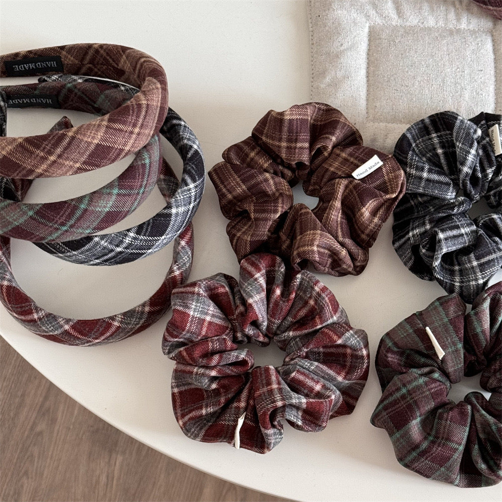 Plaid series scrunchies & headbands š¤
