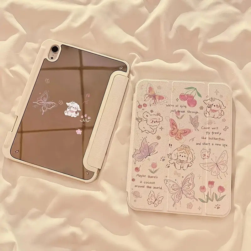 Garden mirror puppy iPad case