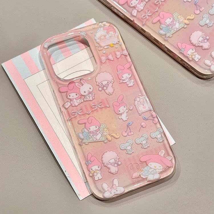 Melody full graphic iPhone case with playful design.