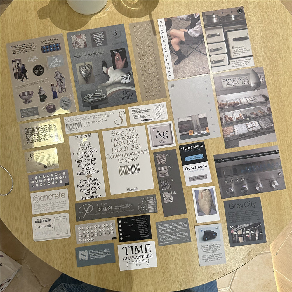 Gray style stickers pack🩶 - KIO