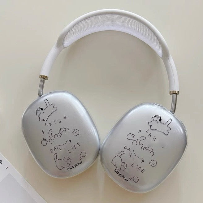 Scribble daily cats AirPods Pro Max Case🖍️