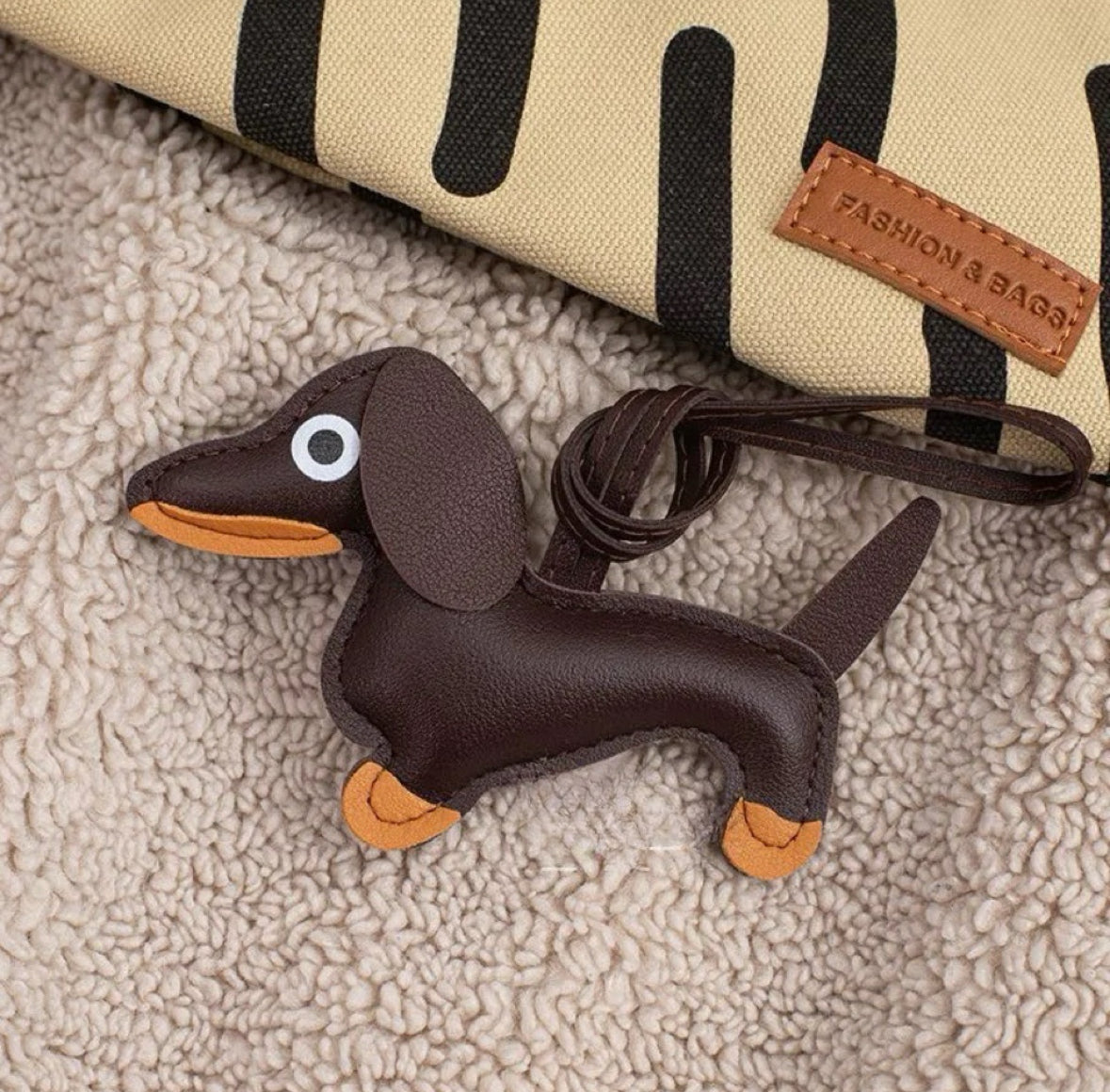 Sausage Dog Leather Keychain🐕