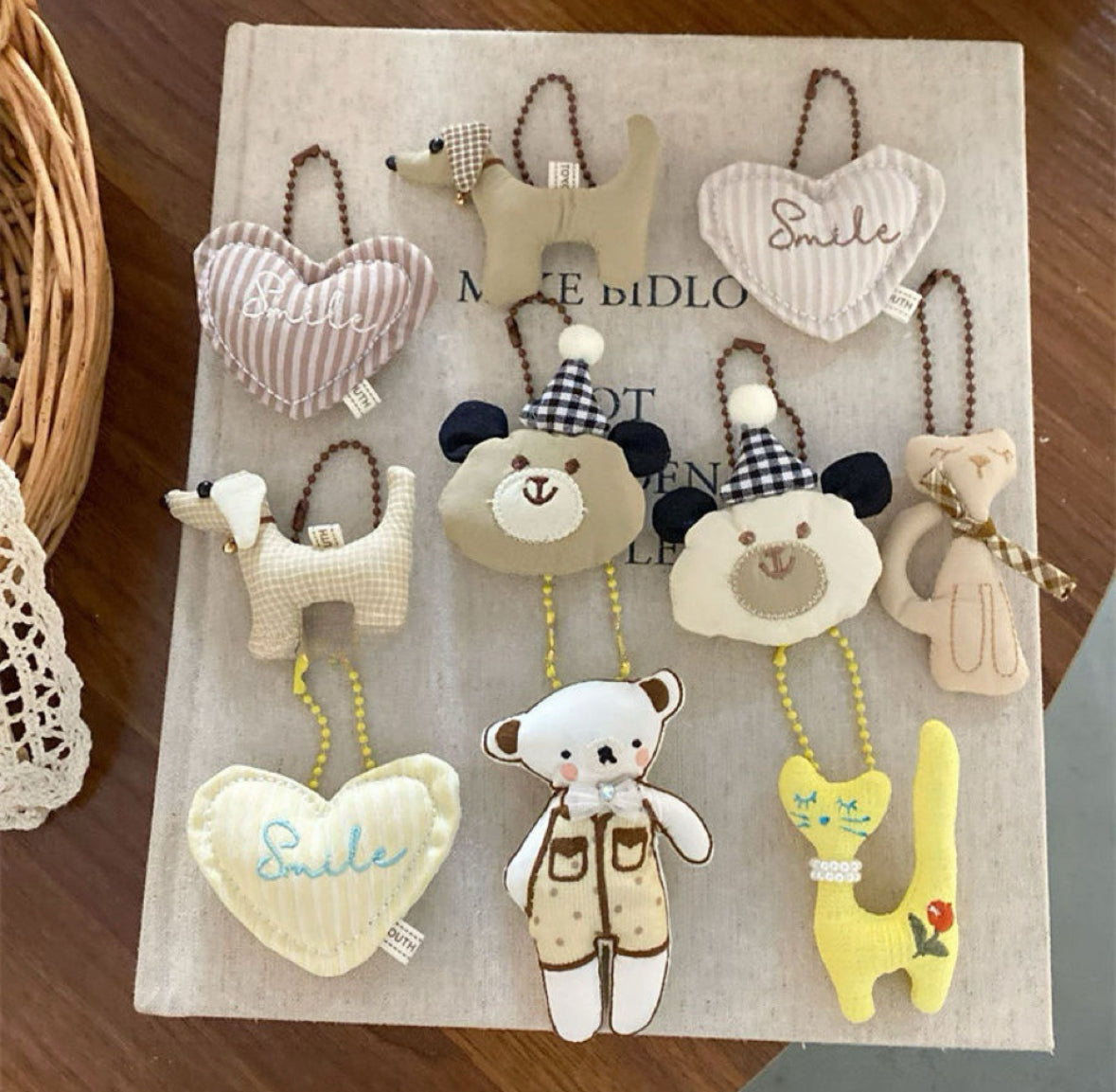 Cute Dog & Bear Letter Charm