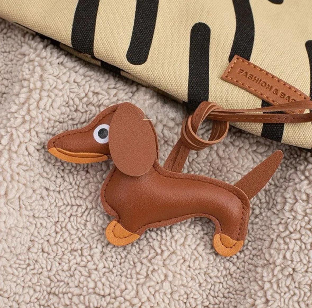 Sausage Dog Leather Keychain🐕
