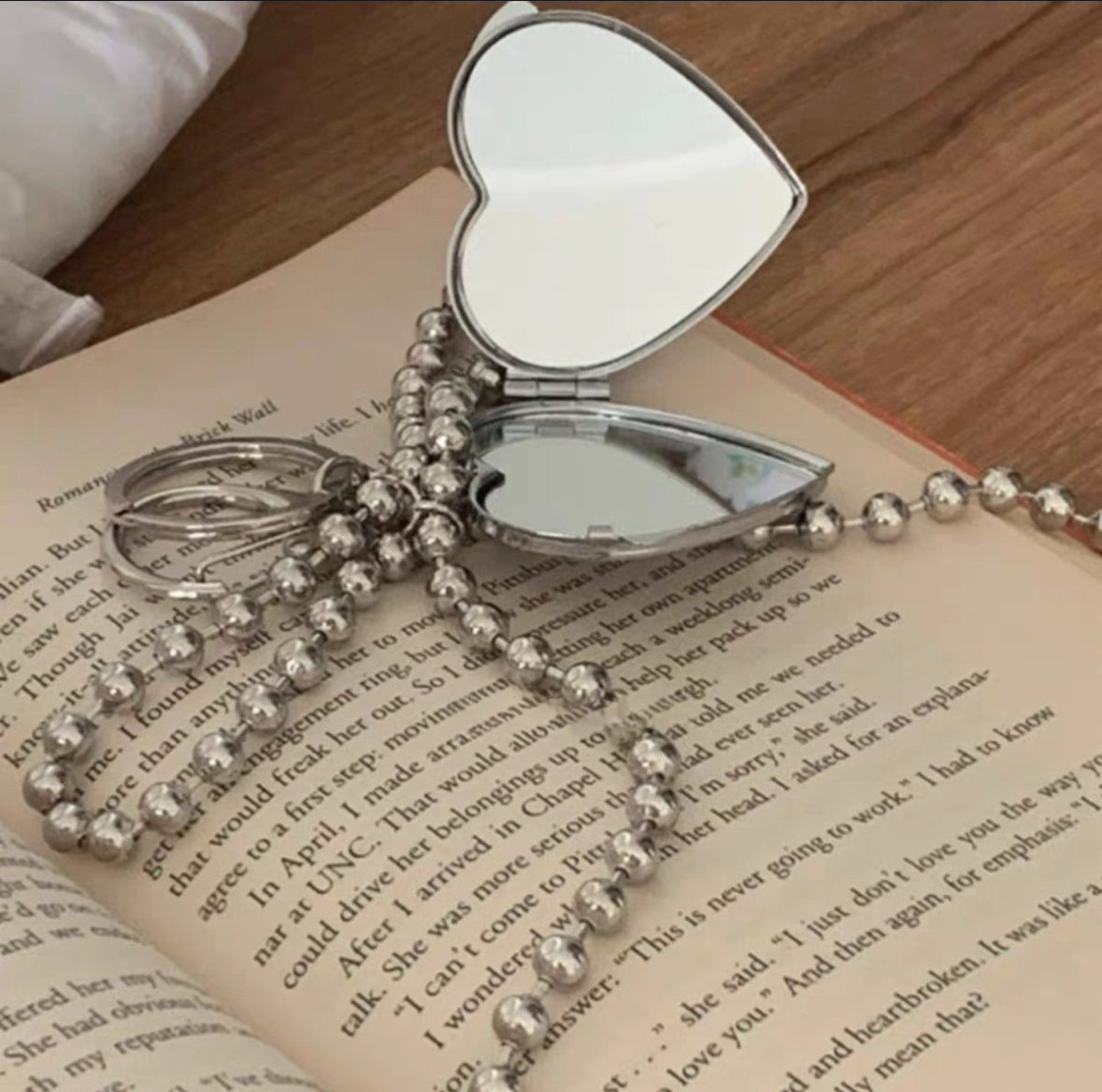 Korean INS Heart Bead Keychain / Bag Charm