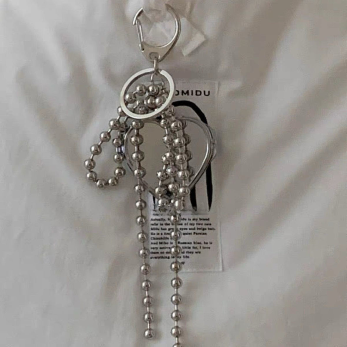 Korean INS Heart Bead Keychain / Bag Charm