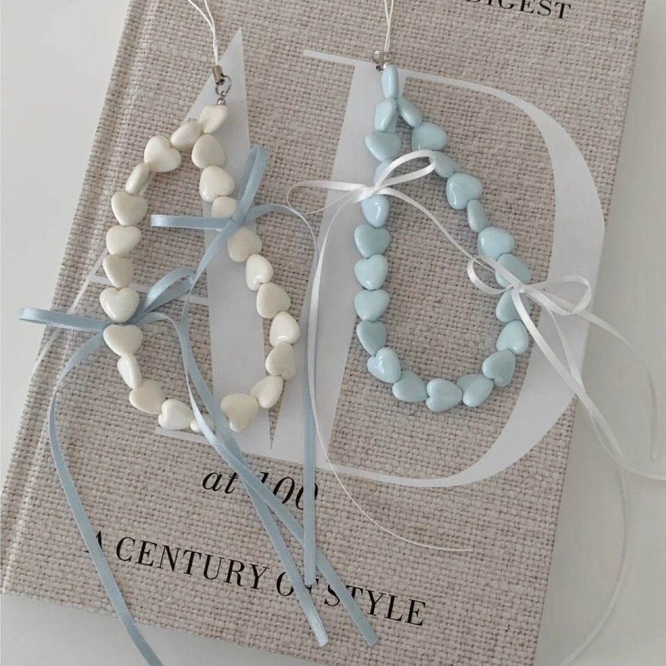 Bow Beaded Wrist Strap Charm