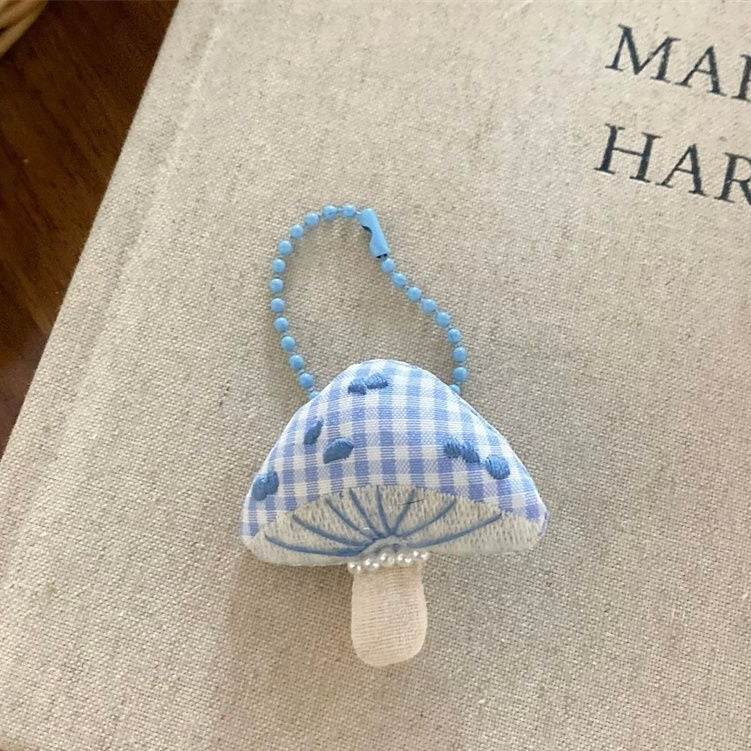 Blue Gingham Bow & Teddy Charm