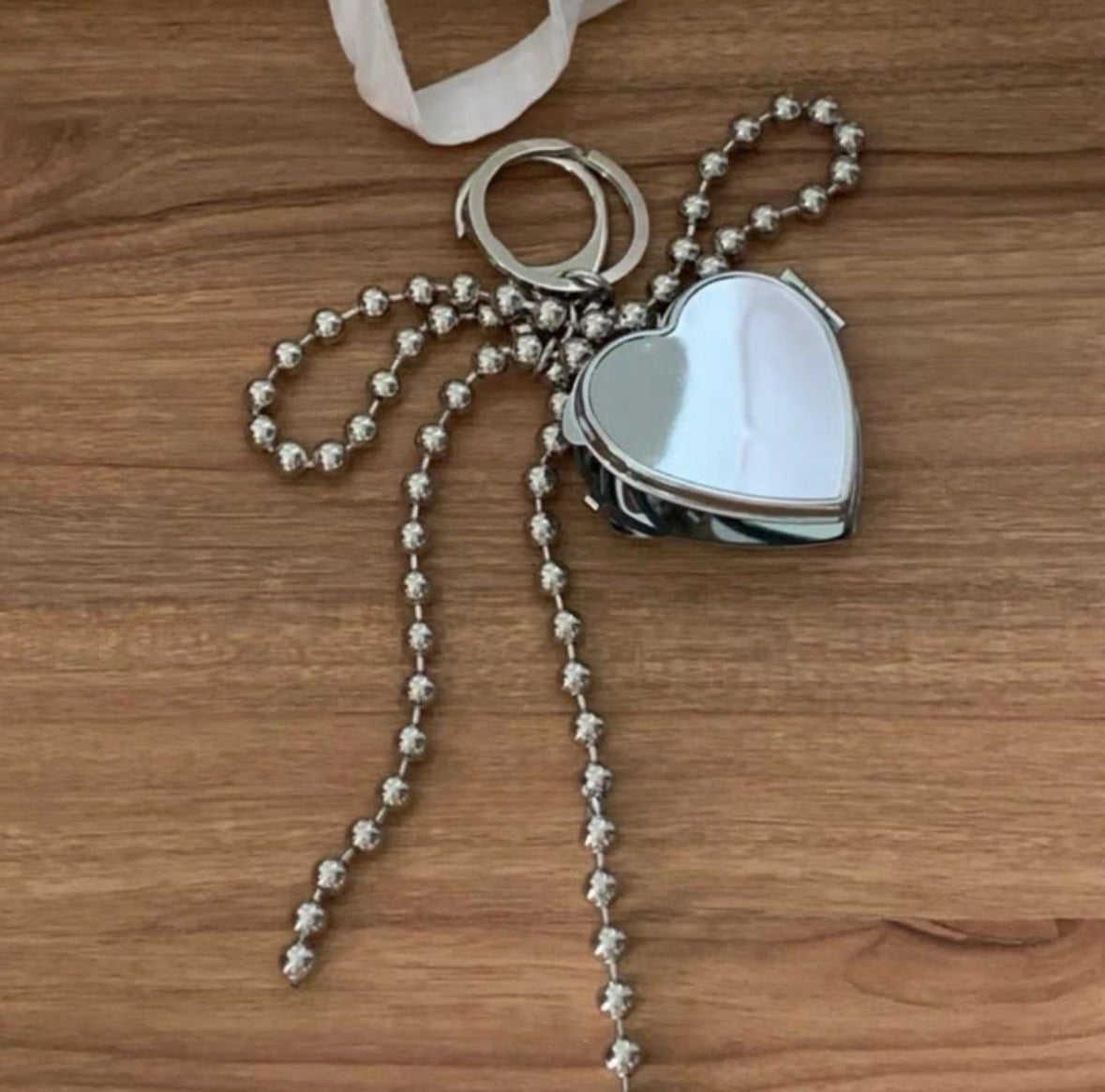 Korean INS Heart Bead Keychain / Bag Charm