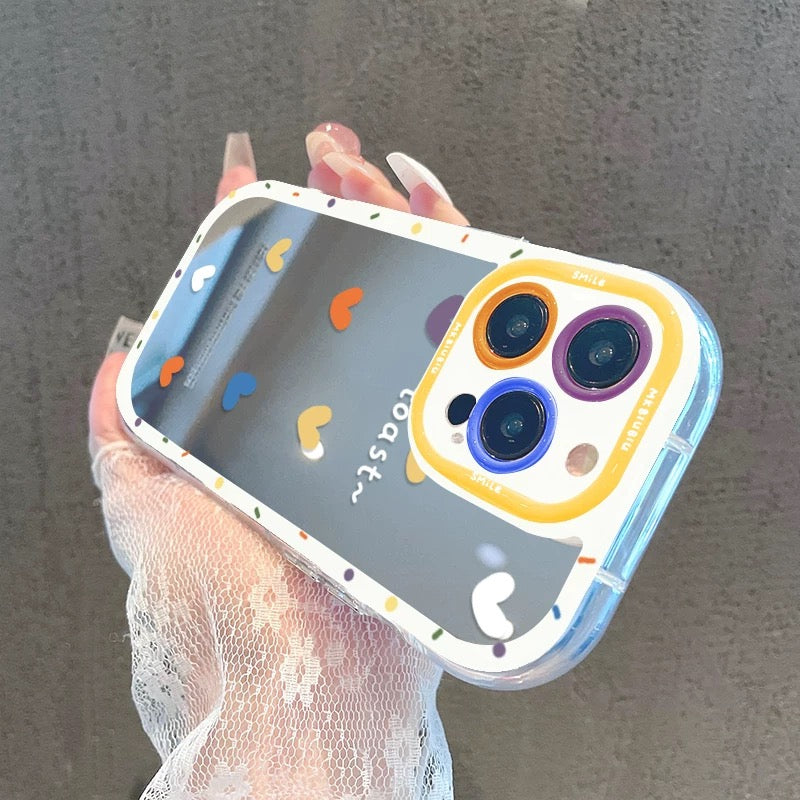Colorful Heart Mirror iPhone Case🪞