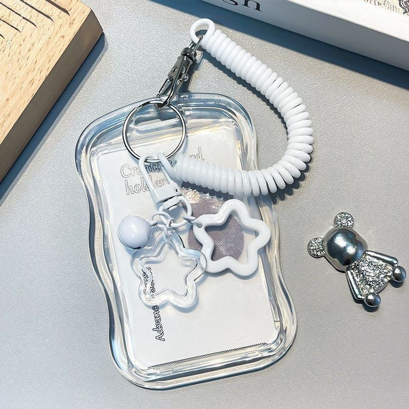 Clear ID Card Holder with Anti-Loss Strap 💳