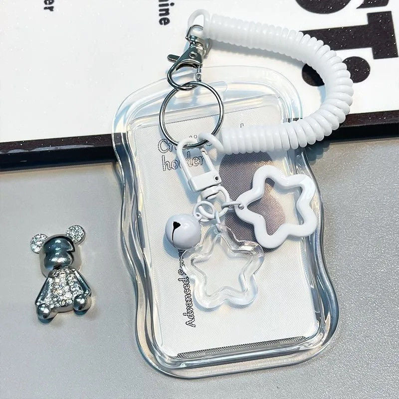 Clear ID Card Holder with Anti-Loss Strap 💳