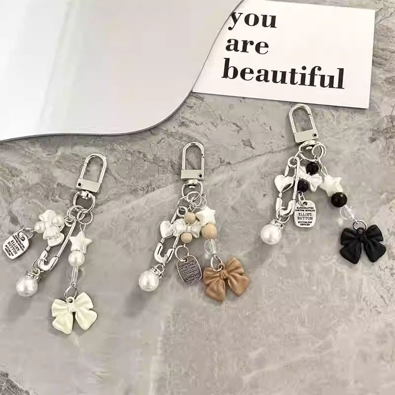 Trendy Bow Beaded Charm